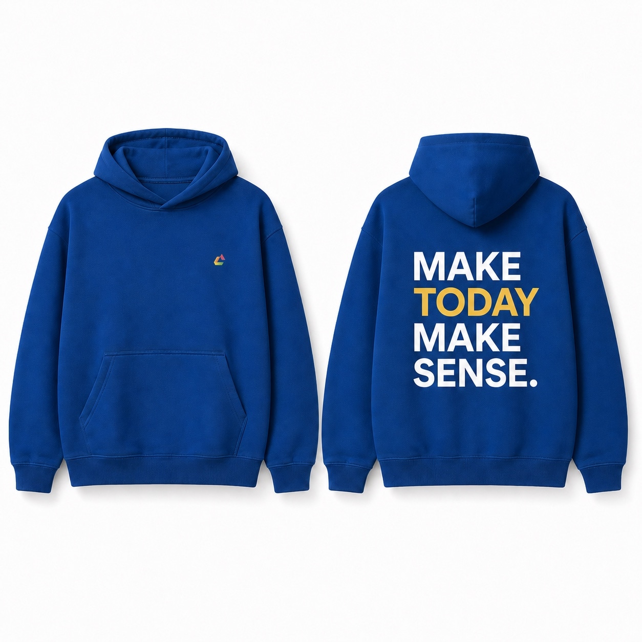 Make Sense Hoodie – Product preview · production underway · not yet orderable