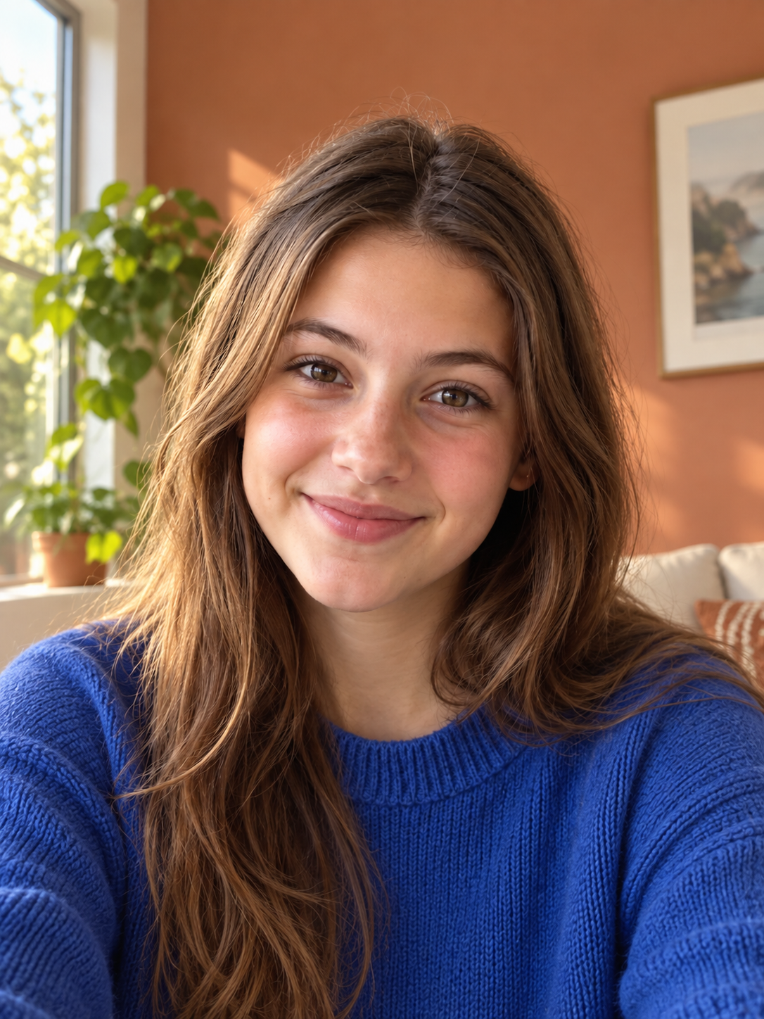 Lena im simulierten Videoanruf